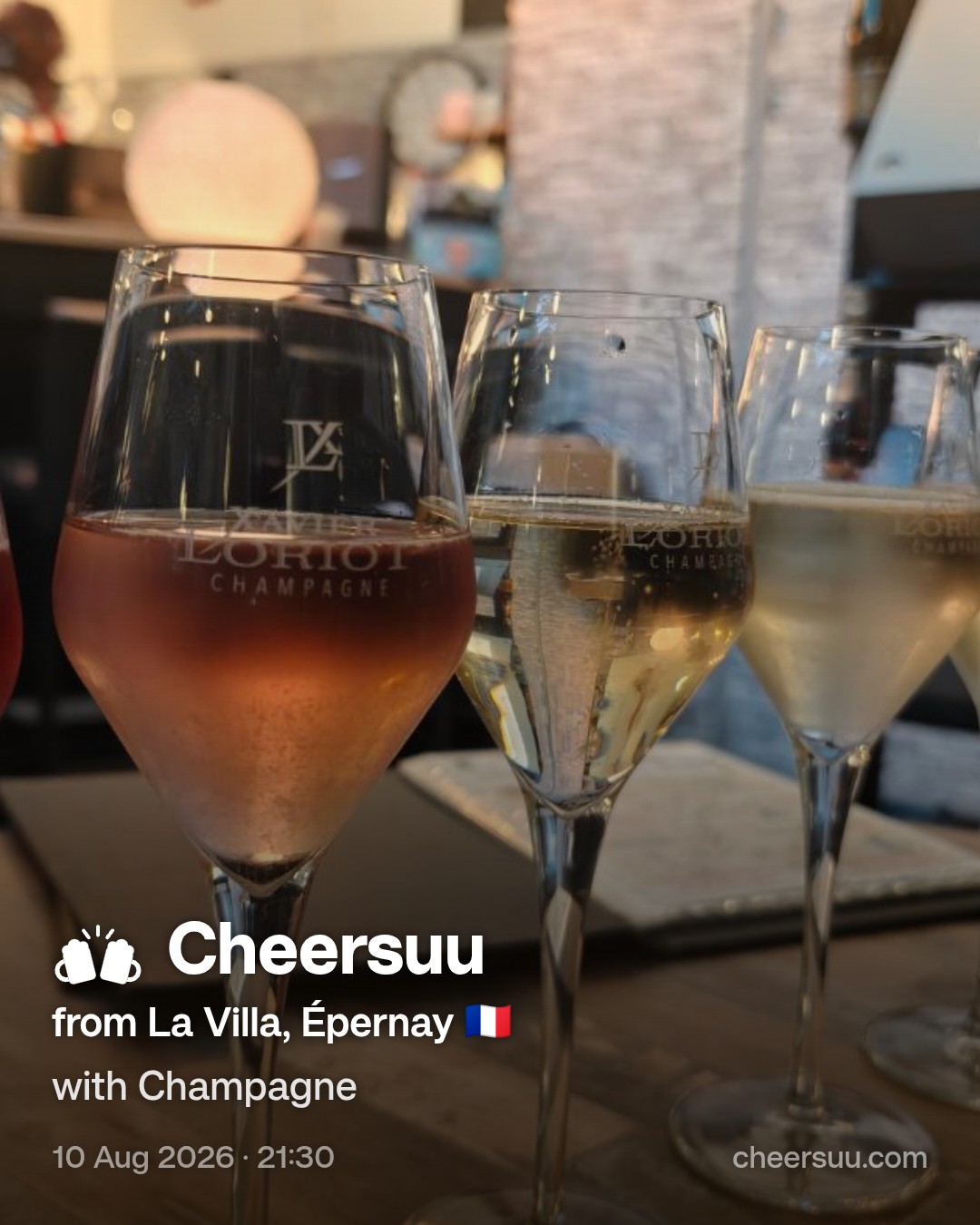 A Cheersuu from La Villa, Épernay