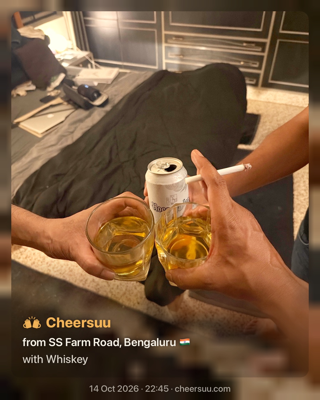 A Cheersuu from SS Farm Road, Bengaluru