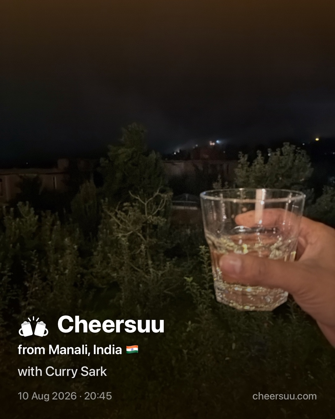 A Cheersuu from Manali, India