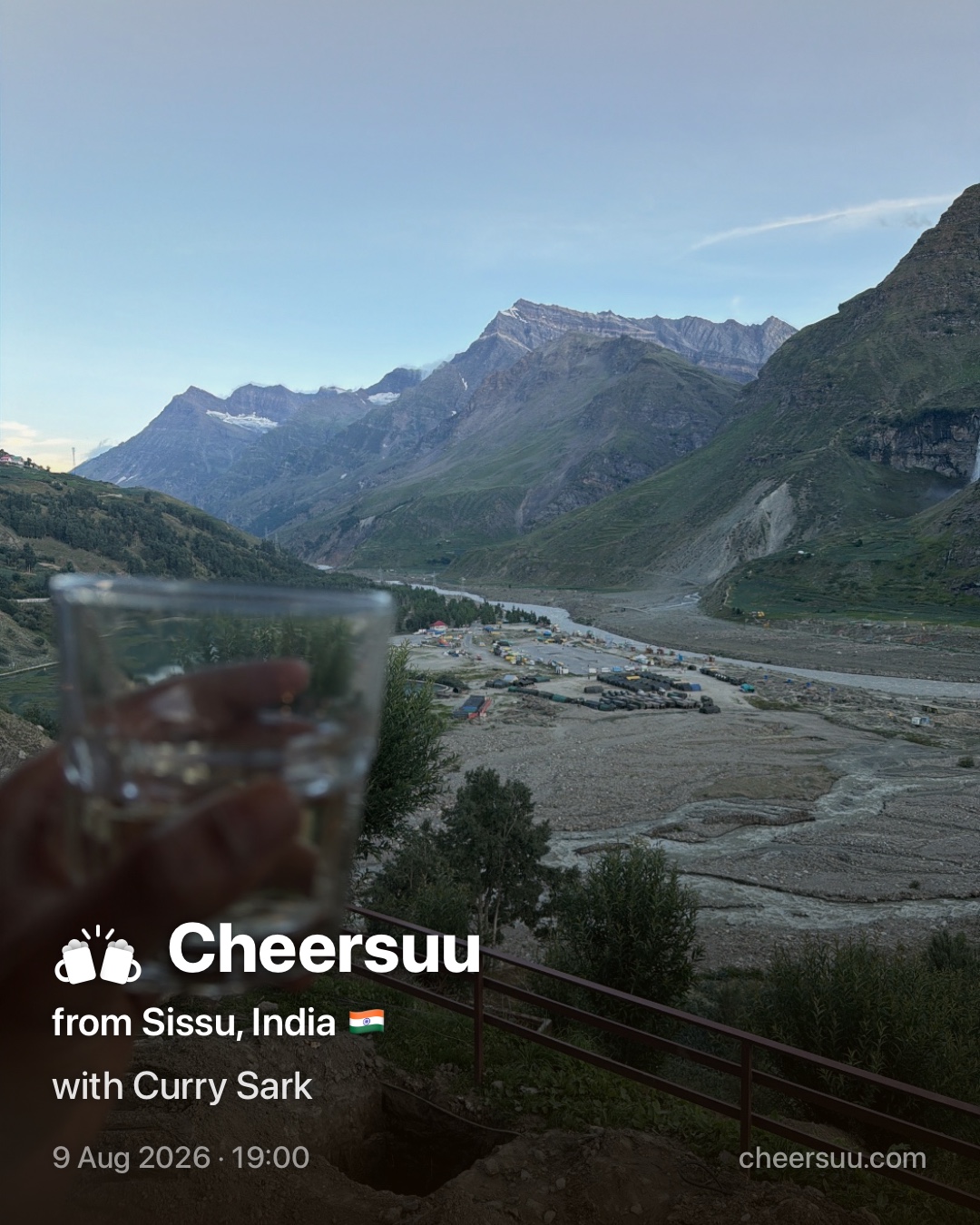 A Cheersuu from Sissu, India