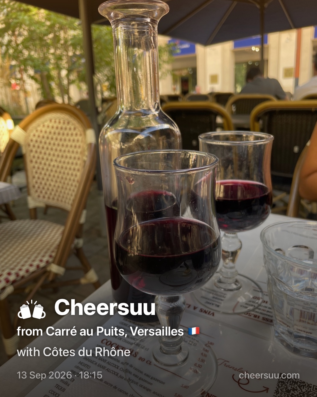 A Cheersuu from Carré au Puits, Versailles