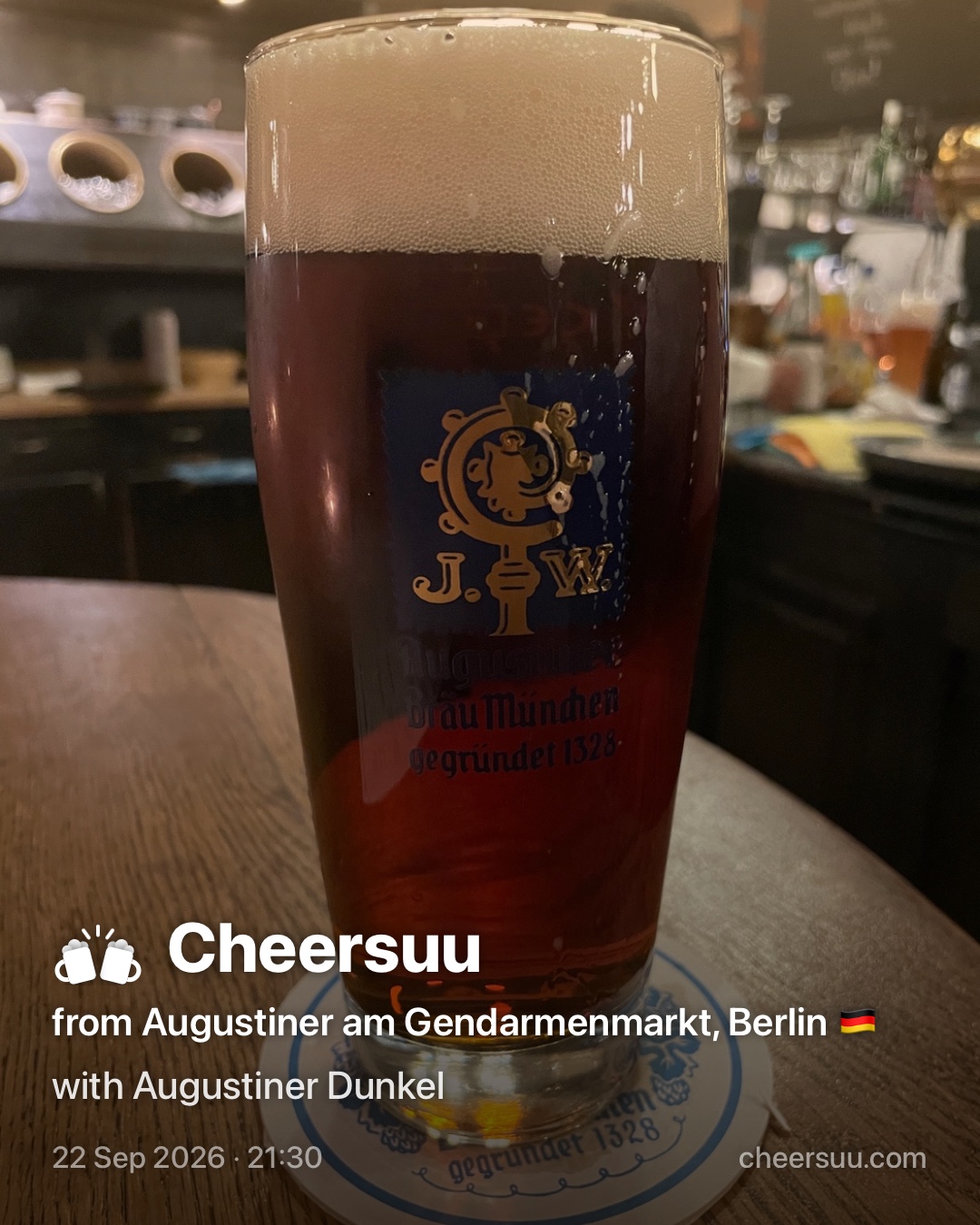 A Cheersuu from Augustiner am Gendarmenmarkt, Berlin