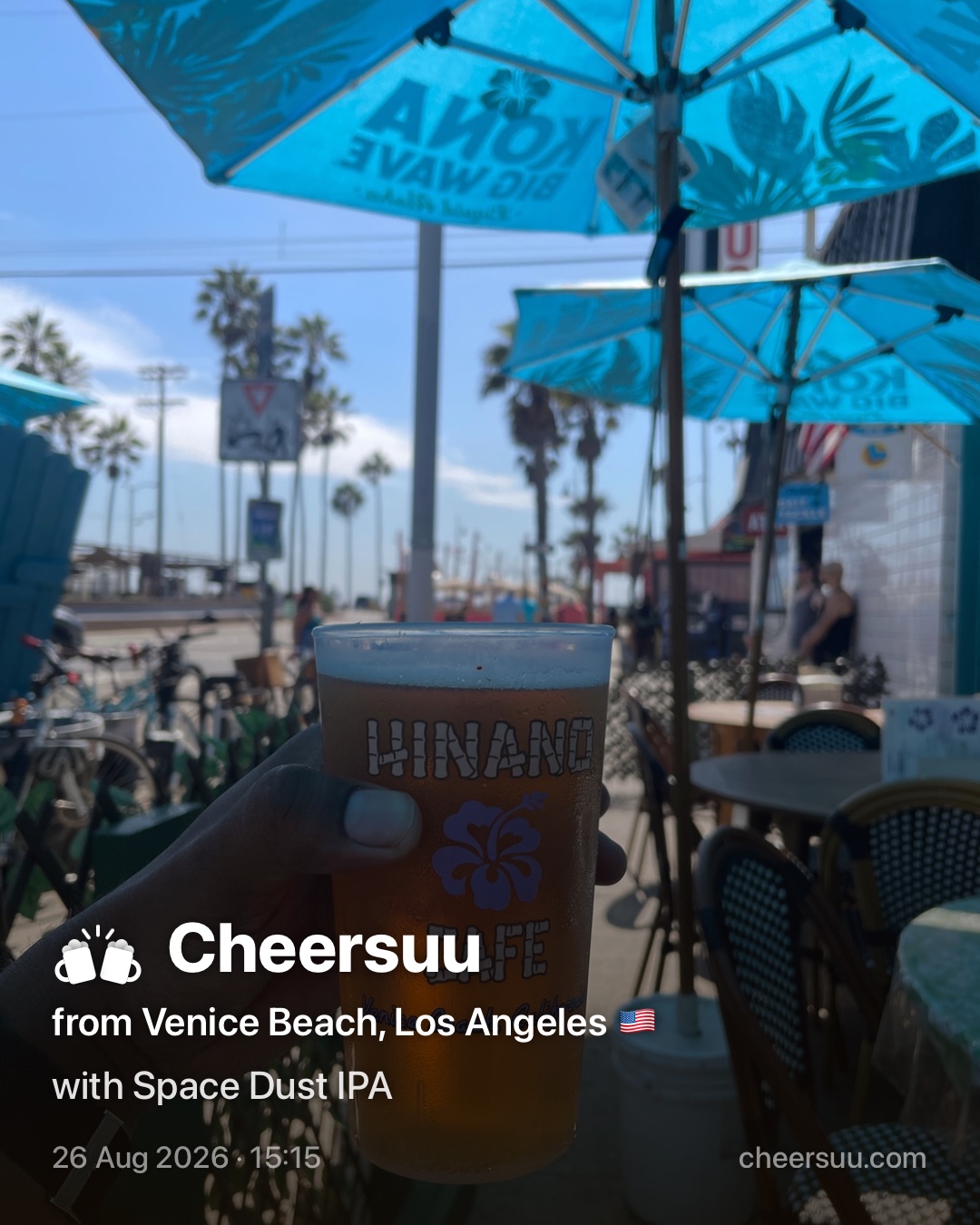 A Cheersuu from Venice Beach, Los Angeles