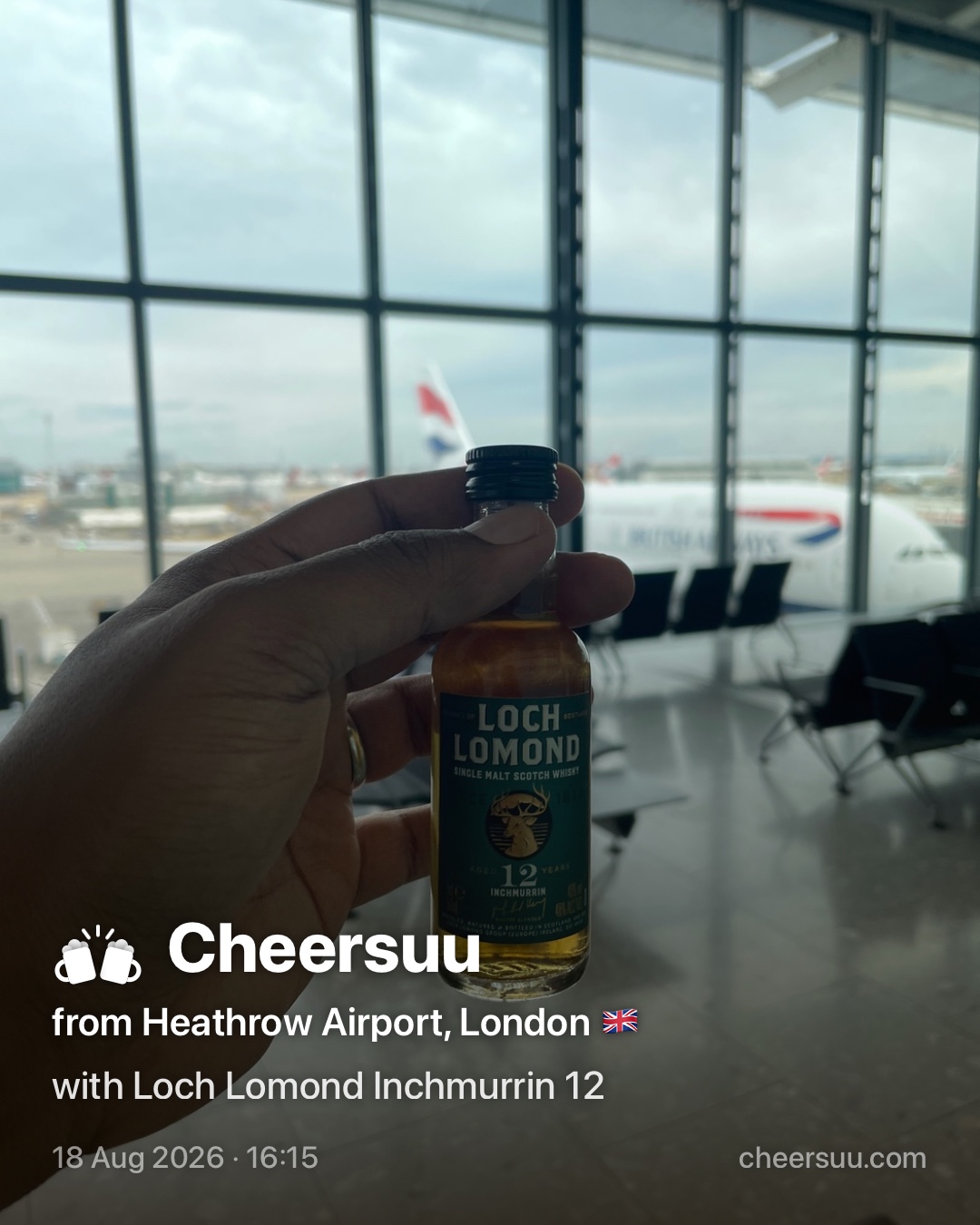 A Cheersuu from Heathrow Airport, London