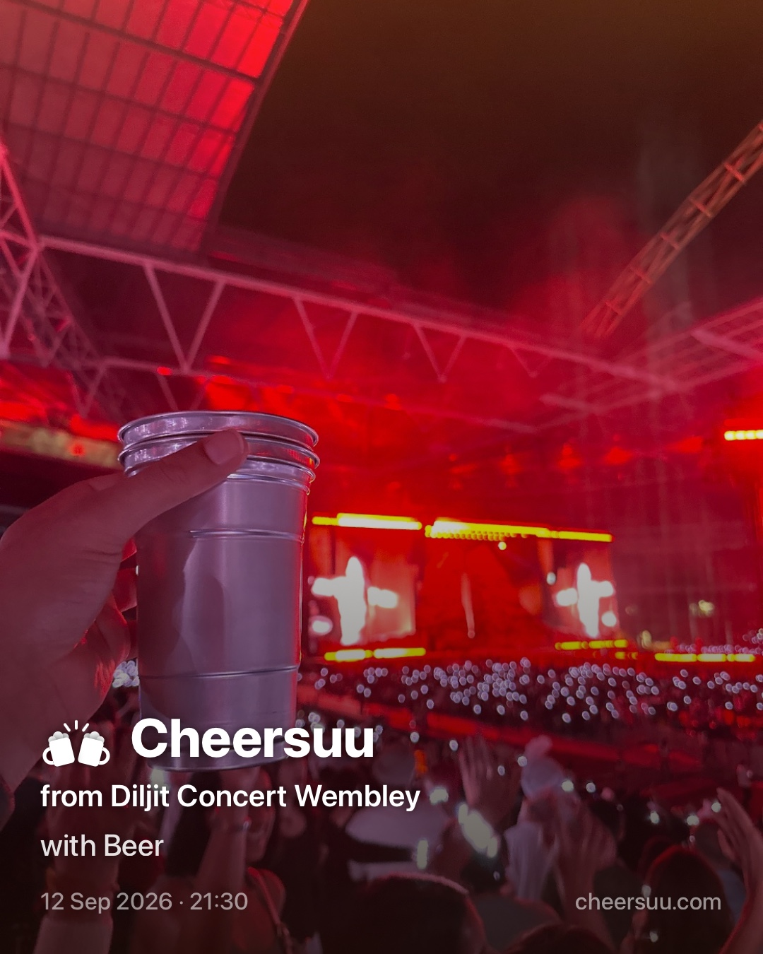 A Cheersuu from Diljit Concert Wembley