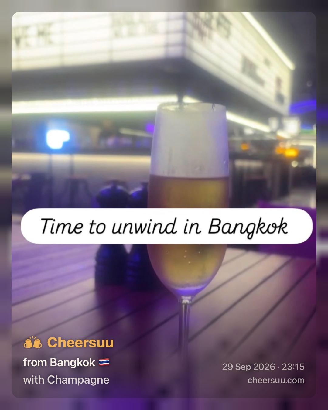 A Cheersuu from Bangkok
