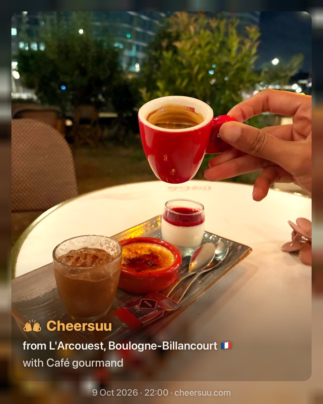 A Cheersuu from L'Arcouest, Boulogne-Billancourt